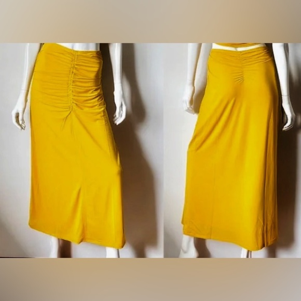 ⚫️ House of Harlow 1960 ⚫️ Ruched Maxi Skirt in Gold Yellow 💛